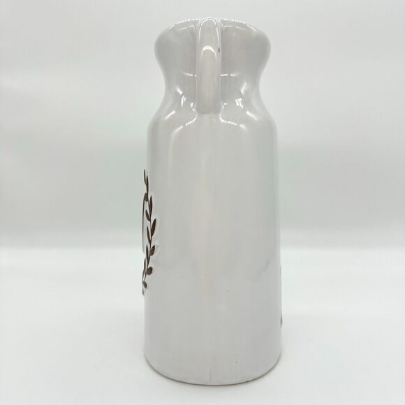 Ashland Laurel English Garden Monogram Letter O Jar Milk Jug Vase Ceramic NEW - Picture 2 of 11